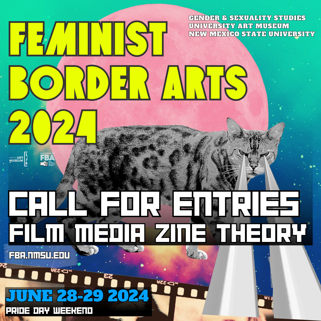 FBA Call for Entries 2024 with signature cat with laser beam eyes image