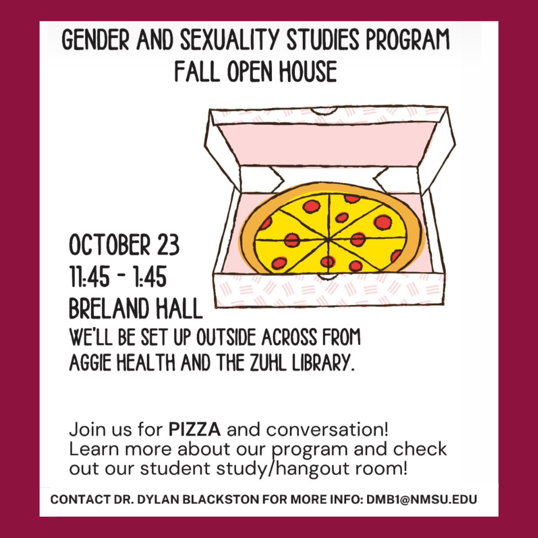 Image of pizza and info about G&SS open house